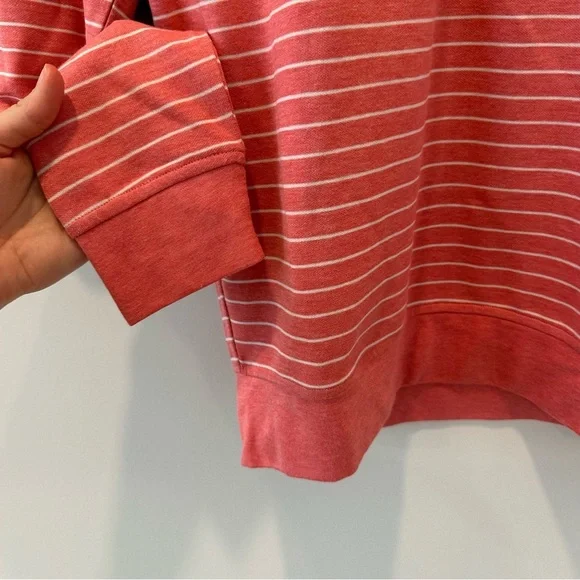 Peter Millar Red White Striped Stripe Quarter Zip QZip Quarterzip Jacket Sweater - Picture 5 of 7